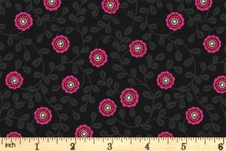 LAST BOLT! Lewis & Irene Little Matryoshka Fabric Collection Matryoshka Floral on Black Premium 100% Cotton Quilt Shop Quality Fabrics