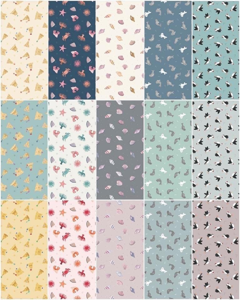 Lewis & Irene Small Things By The Sea Fabric Collection Fabulous 40's Jellyroll Premium 100% Cotton Quilt Shop Quality Fabrics