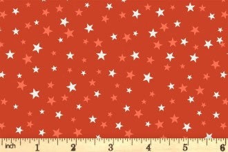 GLOWING FABRICS!! Lewis & Irene Haunted House Fabric Collection Glowing Stars on Orange Premium 100% Cotton Fabrics