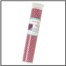 RETIRED!! Kimberbell Kimberbellishments 19.5”x7.5” Polka Dot Appliqué Glitter Sheet - Silver/Pink