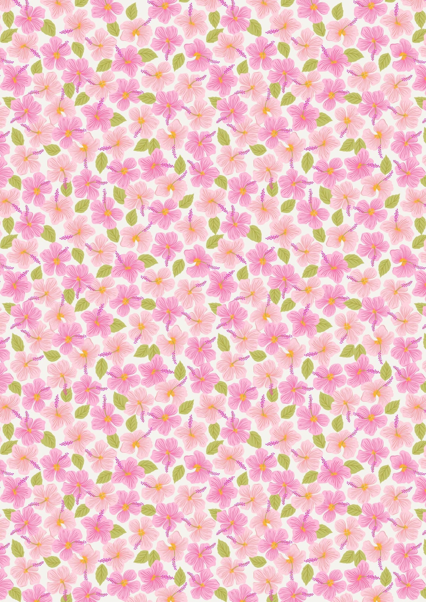 LAST BOLT! Lewis & Irene Hibiscus Hummingbird Fabric Collection Hibiscus on Cream Premium 100% Cotton Quilt Shop Quality Fabrics