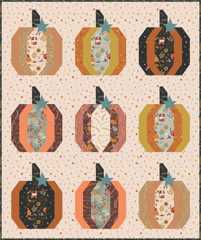 Cotton Street Commons The Pumpkin Patch Quilt Pattern Finished Size 62"x74"