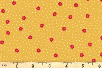 LAST BOLT! Lewis & Irene Little Matryoshka Fabric Collection Daisy Dots on Joyful Yellow Premium 100% CottonQuilt Shop Quality Fabrics