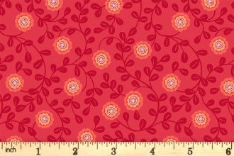 LAST BOLT!! Lewis & Irene Little Matryoshka Fabric Collection Matryoshka Floral on Red Premium 100% Cotton Quilt Shop Quality Fabrics