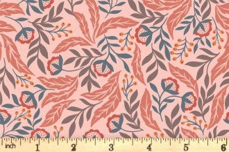 Lewis & Irene Wintertide Fabric Collection Metallic Gold Arts and Crafts on Pink Premium 100% Cotton Quilt Shop Quality Fabrics