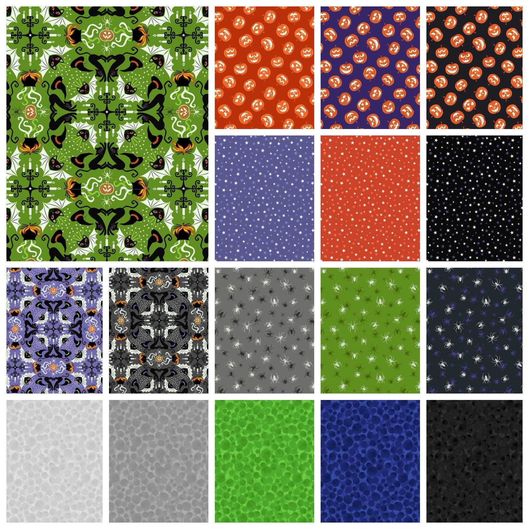 GLOWING FABRICS!! Lewis & Irene Haunted House Fabric Collection 8.5YD Bundle (No Repeats) Premium 100% Cotton Fabrics