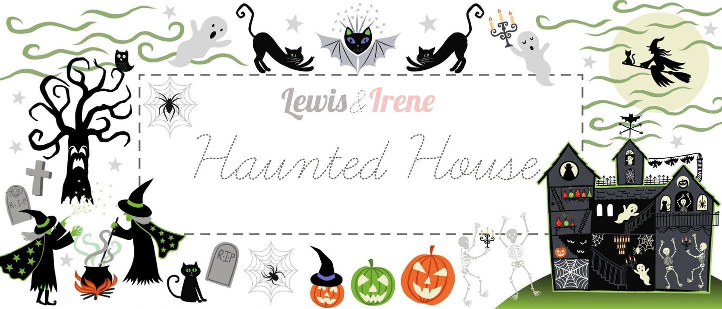 GLOWING FABRICS!! Lewis & Irene Haunted House Fabric Collection 17 Piece Fat Quarter Bundle (No Repeats) Premium 100% Cotton Fabrics