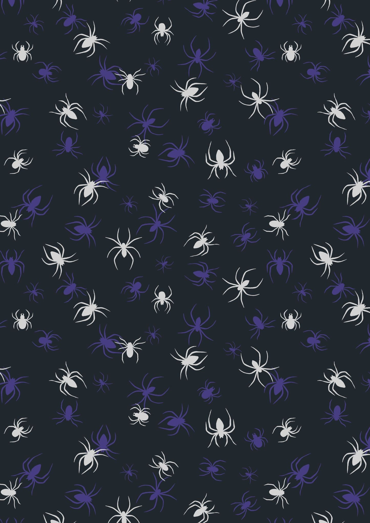 GLOWING FABRICS!! Lewis & Irene Haunted House Fabric Collection Glowing Spiders on Black Premium 100% Cotton Fabrics