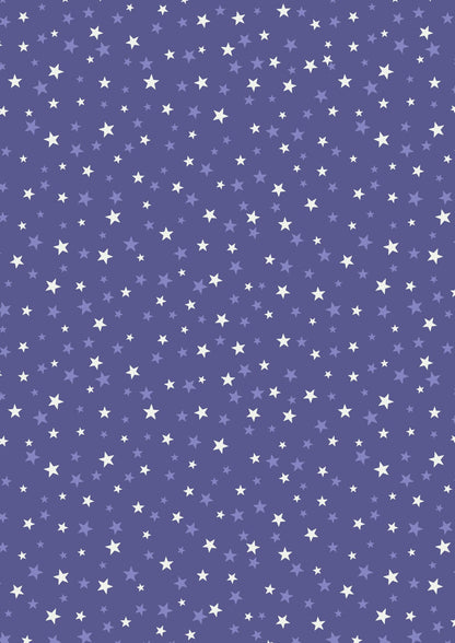 LAST BOLT! Glowing Fabrics Lewis & Irene Haunted House Fabric Collection Glowing Stars on Spooky Blue Premium 100% Cotton Fabrics