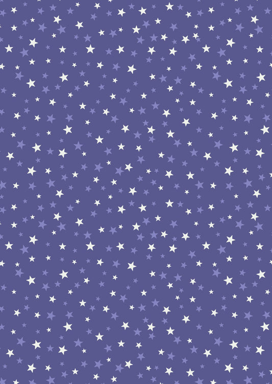 LAST BOLT! Glowing Fabrics Lewis & Irene Haunted House Fabric Collection Glowing Stars on Spooky Blue Premium 100% Cotton Fabrics