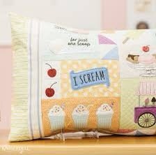 Kimberbell Two Scoops Bench Pillow Collection (Options: Machine Embroidery CD, Embellishment Kit, Fabric Kit, Thread Set)