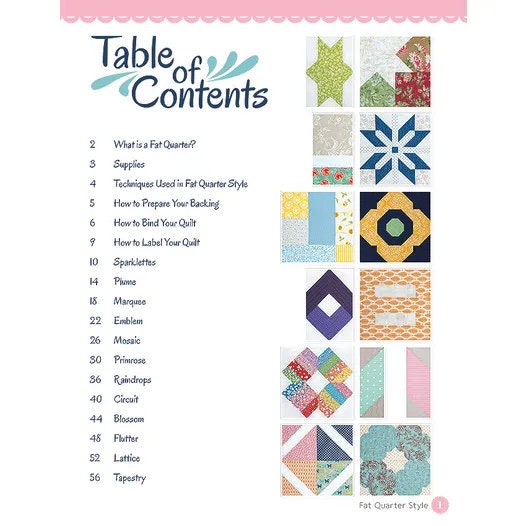 It’s Sew Emma Fat Quarter Style Pattern Book (12 Quilt Patterns Per Book)