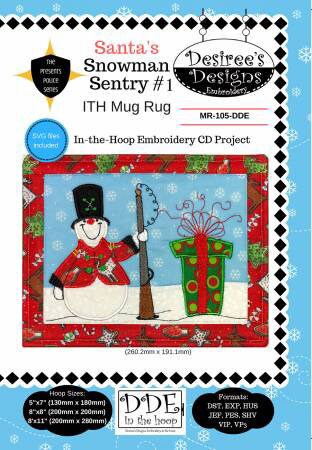 Desiree’s Designs Santa's Snowman Sentry #1 Machine Embroidery CD