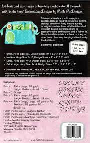 Pickle Pie Designs ITH Sew Handy Aprons Machine Embroidery CD