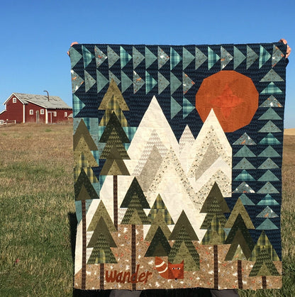 One Sister The Mountains are Calling Quilt Pattern Book Finished Size: 51"x60"