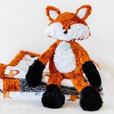 Shannon Fabrics Kimberbell Cuddle Buddies Felix The Fox Cuddle Minky Kit Finished Size: Blanket 43"x29" and Felix The Fox 12"