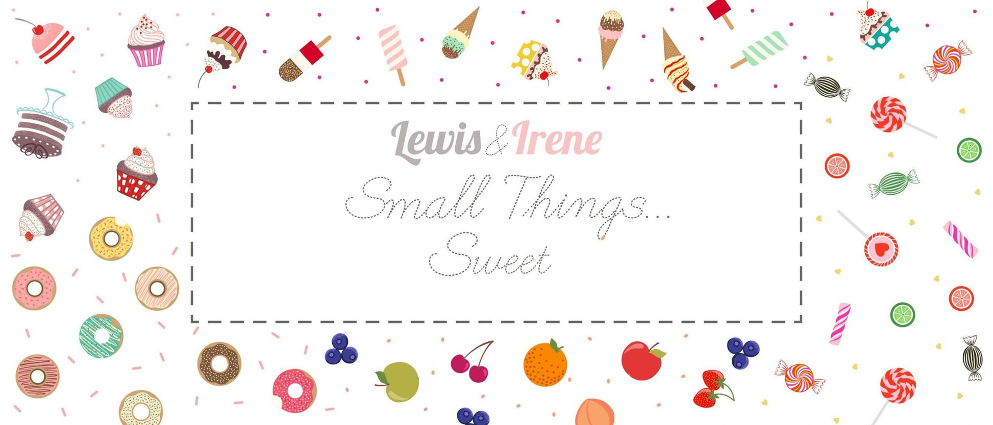 Lewis & Irene Small Things Sweet Fabric Collection Doughnuts on Cream Premium 100% Cotton Quilt Shop Quality Fabrics