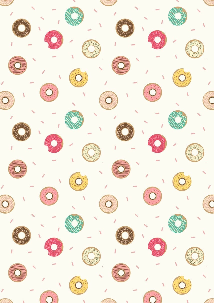 Lewis & Irene Small Things Sweet Fabric Collection Doughnuts on Cream Premium 100% Cotton Quilt Shop Quality Fabrics