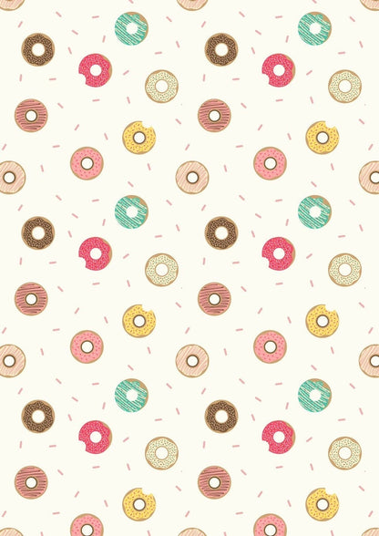 Lewis & Irene Small Things Sweet Fabric Collection Doughnuts on Cream Premium 100% Cotton Quilt Shop Quality Fabrics