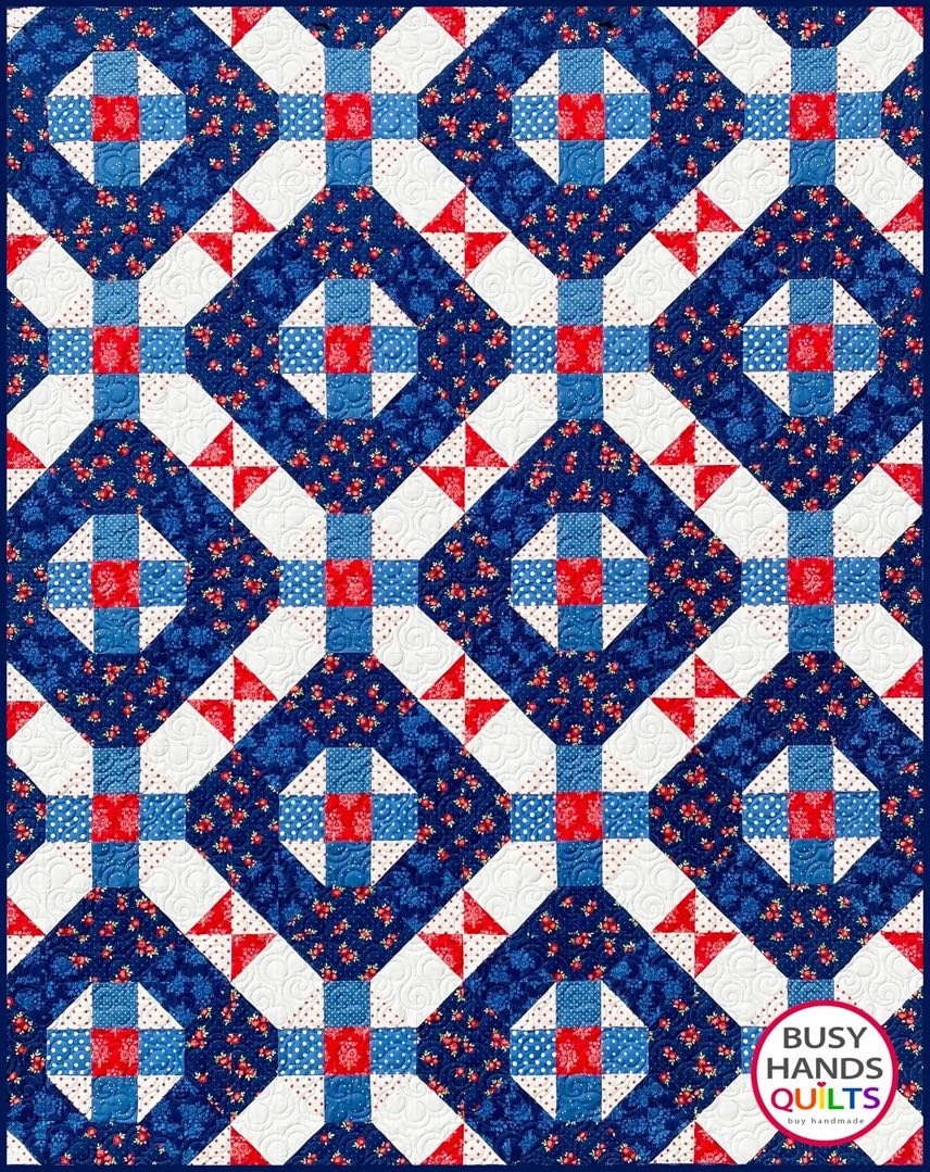 Busy Hands Quilts Nantucket Quilt Pattern (6 Size Variations Per Pattern)