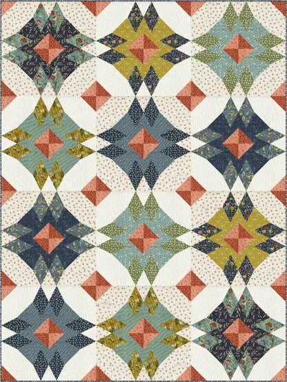 Stars of Praise by Needle in a Hayes Stack Quilt Pattern Finished Size: 72"x96"