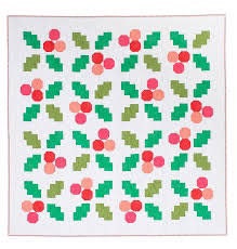 Pen + Paper Patterns Holly Jolly Quilt Pattern Finished Size: 57.5"x57.5" (Optional Fineline Glue Tip Sets)