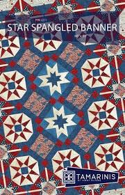 Tamarinis Star Spangled Banner Paper Piecing Quilt Pattern Finished Size 68"x85"