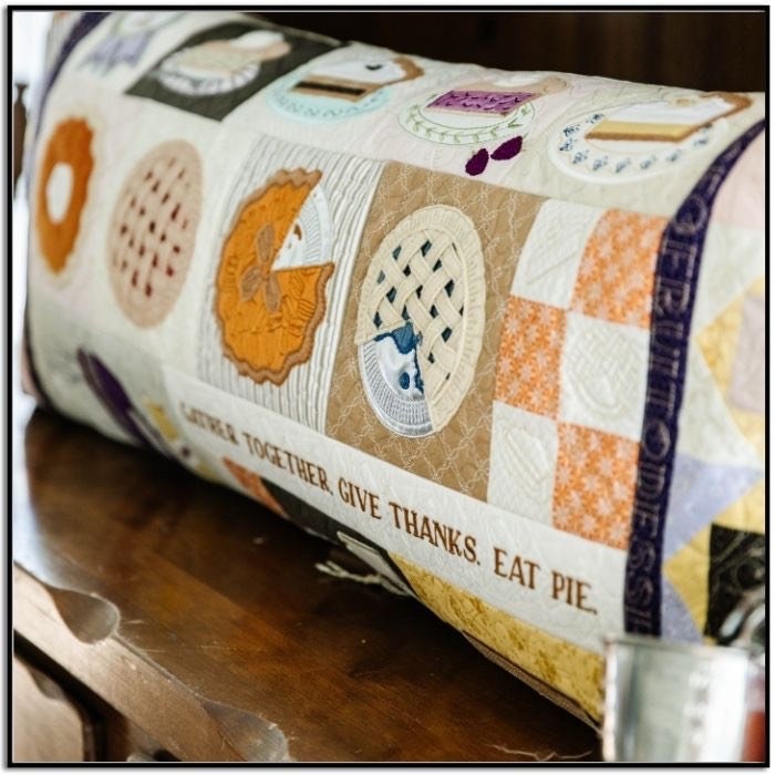 Kimberbell Sweet As Pie Bench Pillow Collection (Machine Embroidery CD, Fabric Kits, Thread Kits, & Embellishment Kits Available)