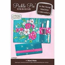 Pickle Pie Designs ITH Mani Mats Machine Embroidery CD