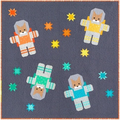 Elizabeth Hartman Cats in Space Pattern (2 Size Variations Per Pattern)