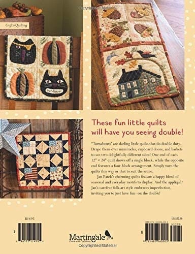 Tabletop Turnabouts 2-for-1 Small Quilts For Your Home By Jan Patek (10 Patterns Per Book)