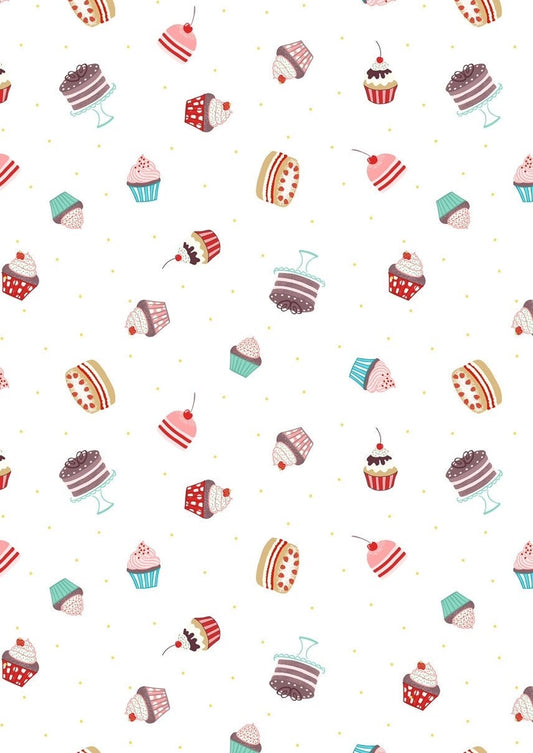 Lewis & Irene Small Things Sweet Fabric Collection Cakes on Cream Premium 100% Cotton Quilt Shop Quality Fabrics