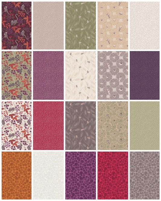 LAST RESTOCK! Lewis & Irene Autumn Fields Reloved Fabric Collection 20 Piece Fat Quarter Bundle (No Repeats) QSQ100% Cotton