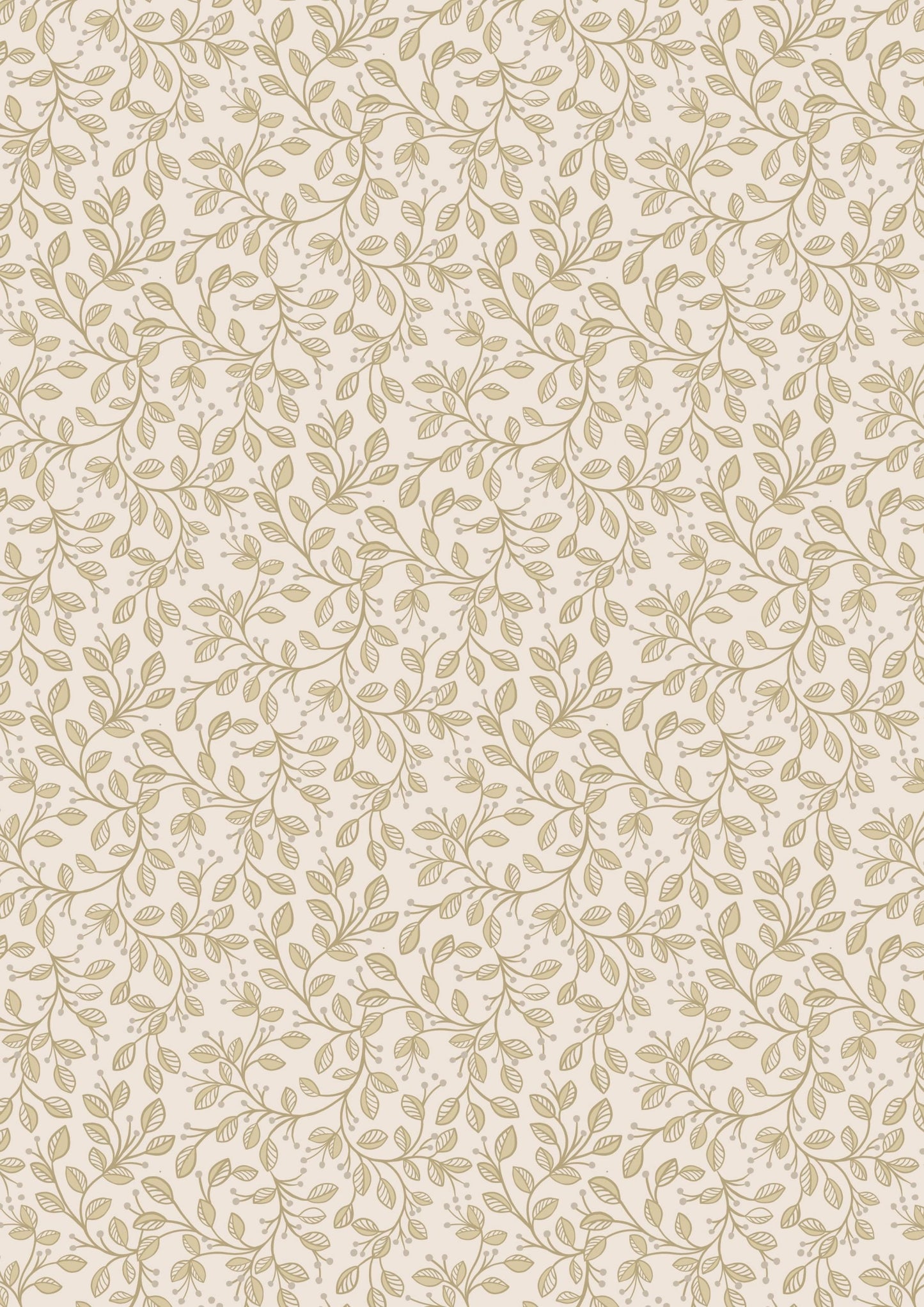 LAST BOLT! Lewis & Irene Honey Bee Fabric Collection Leaves on Dark Cream Premium 100% Cotton Quilt Shop Quality Fabrics