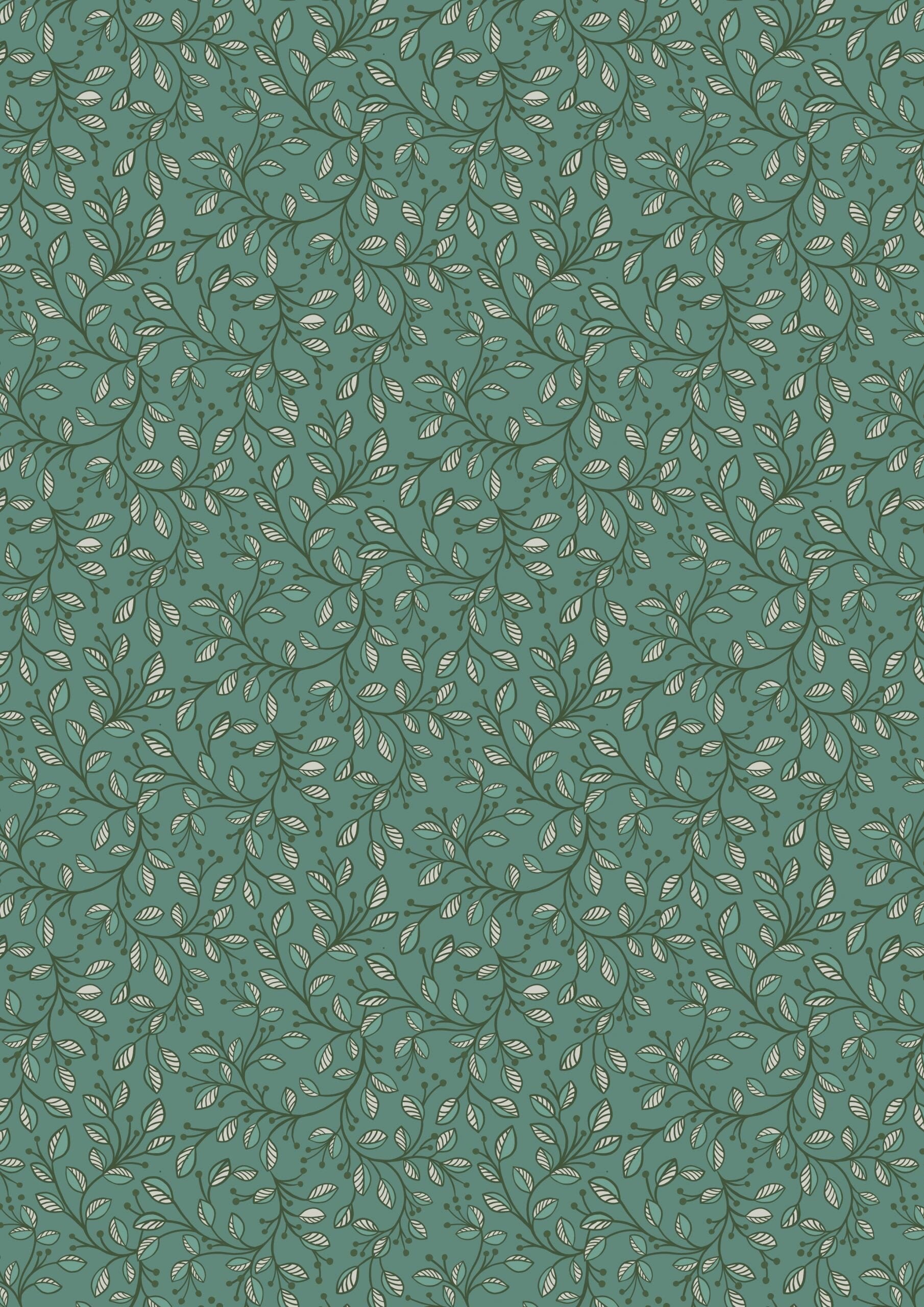 LAST BOLT! Lewis & Irene Honey Bee Fabric Collection Leaves on Green Premium 100% Cotton Quilt Shop Quality Fabrics