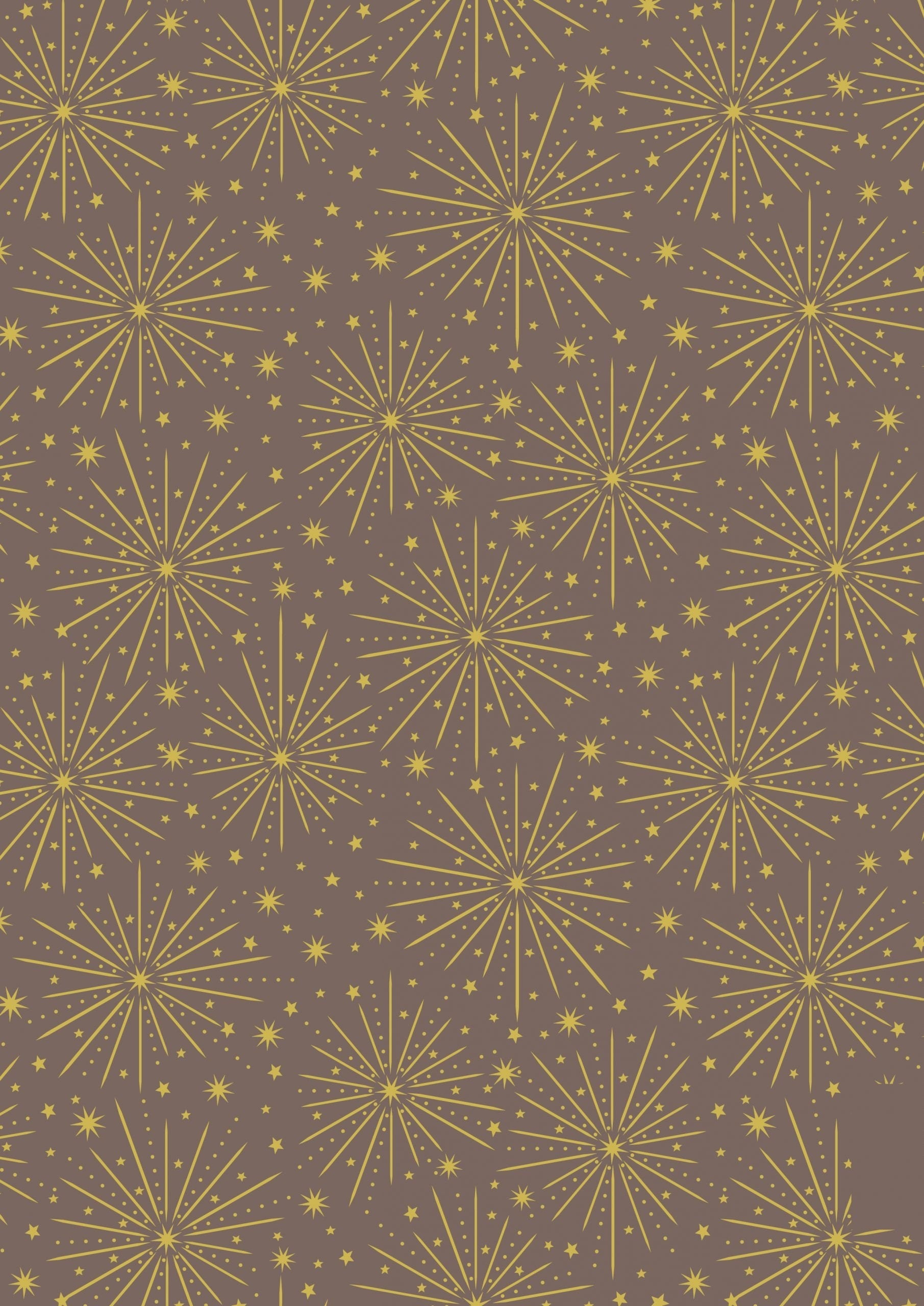 LAST BOLT! Lewis & Irene Honey Bee Fabric Collection Starburst with Gold Metallic on Fawn Premium 100% Cotton Quilt Shop Quality Fabrics