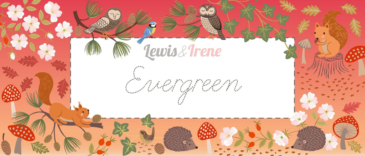 Lewis & Irene Evergreen Fabric Collection Ivy on Cream Premium 100% Cotton Quilt Shop Quality Fabrics