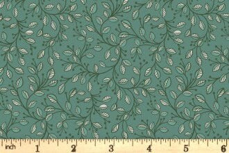 LAST BOLT! Lewis & Irene Honey Bee Fabric Collection Leaves on Green Premium 100% Cotton Quilt Shop Quality Fabrics