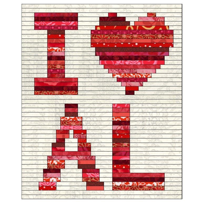 J. Michelle Watts I Love Alabama Quilt Pattern (2 Size Variations Per Pattern)