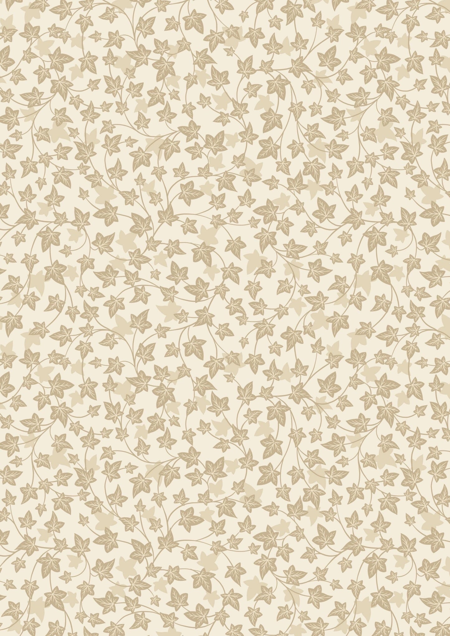 Lewis & Irene Evergreen Fabric Collection Ivy on Cream Premium 100% Cotton Quilt Shop Quality Fabrics