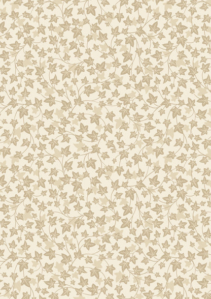 Lewis & Irene Evergreen Fabric Collection Ivy on Cream Premium 100% Cotton Quilt Shop Quality Fabrics