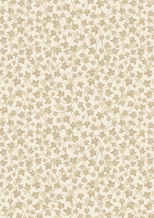 Lewis & Irene Evergreen Fabric Collection Ivy on Cream Premium 100% Cotton Quilt Shop Quality Fabrics