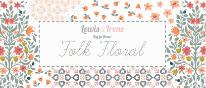 Lewis & Irene Folk Floral Fabric Collection Folk Floral Damask on Iced Sage Premium 100% Cotton Quilt Shop Quality Fabrics