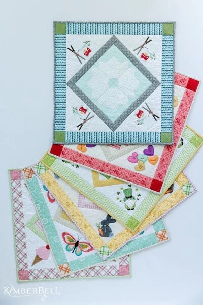 Kimberbell Cuties Table Toppers Vol 2 Collection (January - June) - Optional Fabric/Embellishment Kits Available