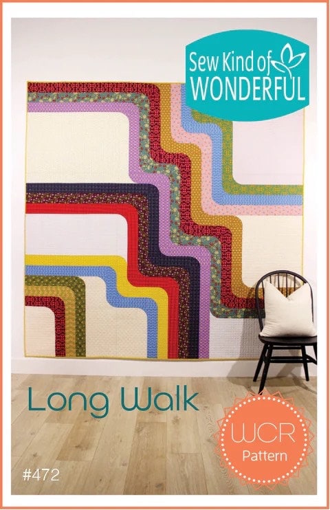 Sew Kind of Wonderful Long Walk Quilt Pattern Finished Size: 94"x94"