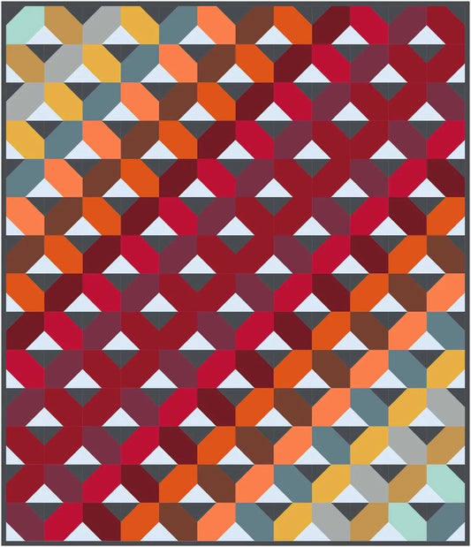 LAST ONE!! Gourmet Quilter Colour Wave Quilt Pattern Finished Size: 48"x56"