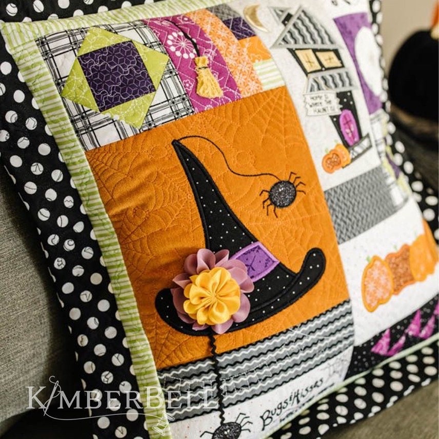 Kimberbell Home Is Where The Haunt Is Pillow Fabric & Embellishment Kit (Optional Pillow Insert Sold Separately)