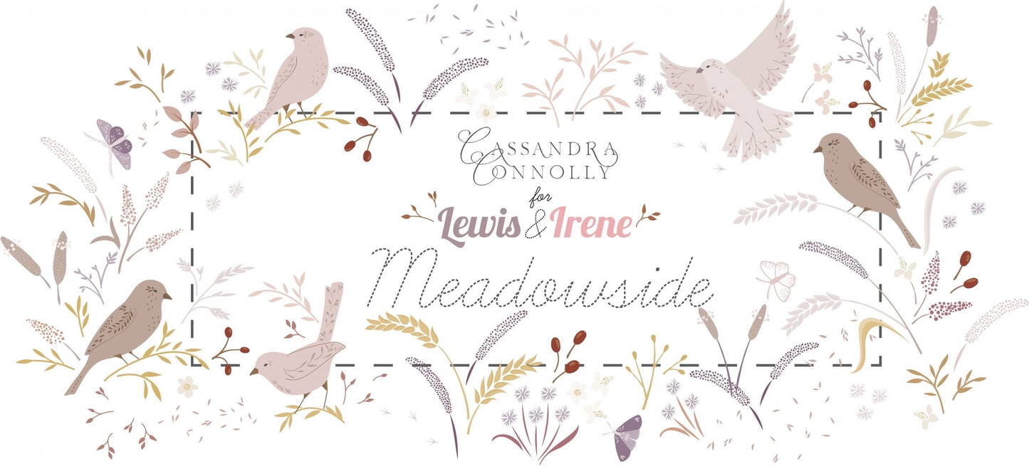 Lewis & Irene Meadowside Fabric Collection Meadow Call on Wine Premium 100% Cotton Quilt Shop Quality Fabrics