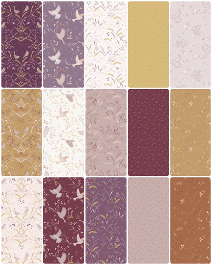 LAST BOLT!! Lewis & Irene Meadowside Fabric Collection Seeds of Solitude on Antique Gold Premium 100% Cotton Quilt Shop Quality Fabrics