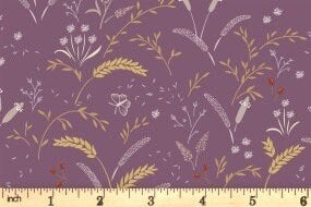 Lewis & Irene Meadowside Fabric Collection Grassfield Gathering on Mauve Taupe Premium 100% Cotton Quilt Shop Quality Fabrics